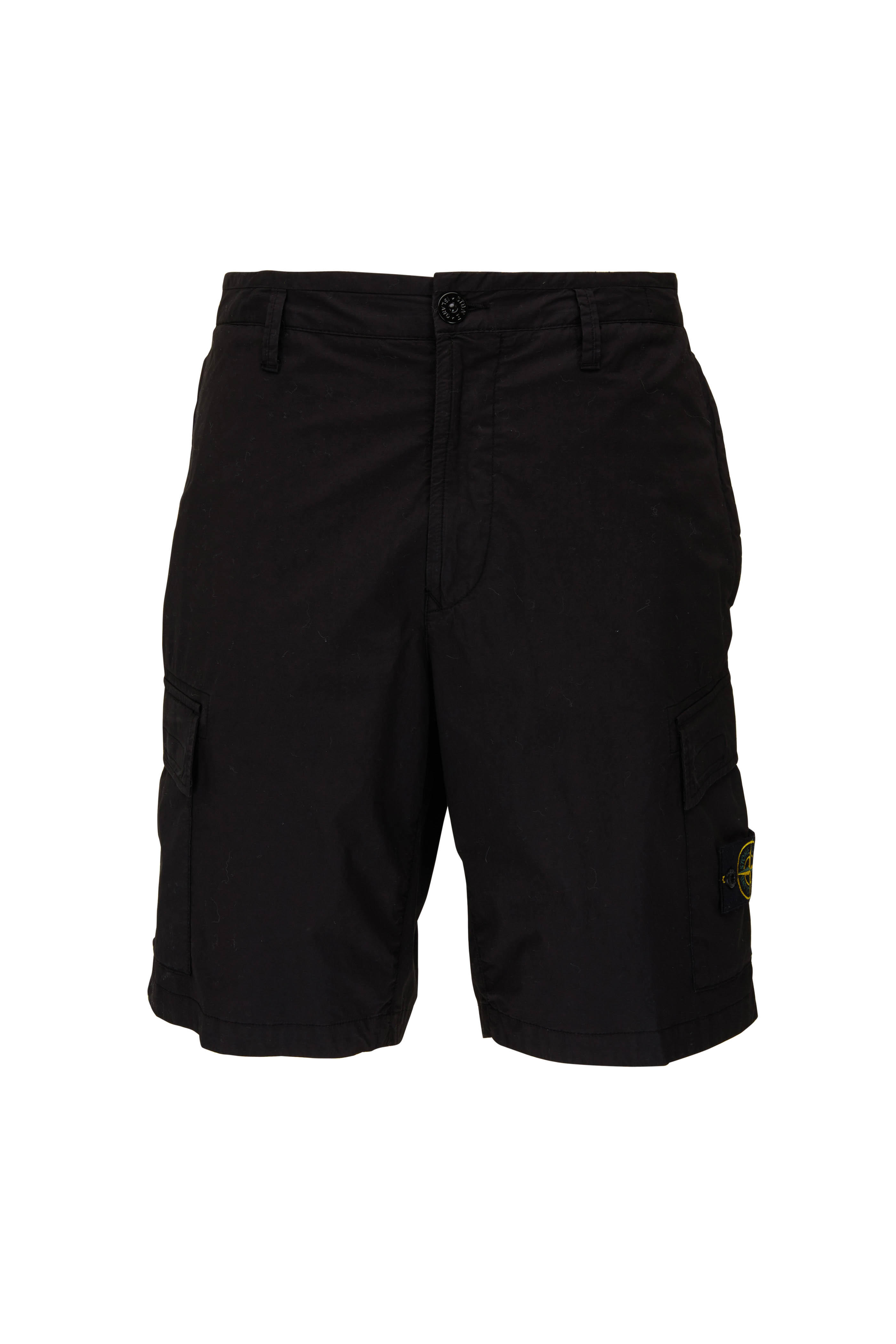 stone island cotton cargo shorts