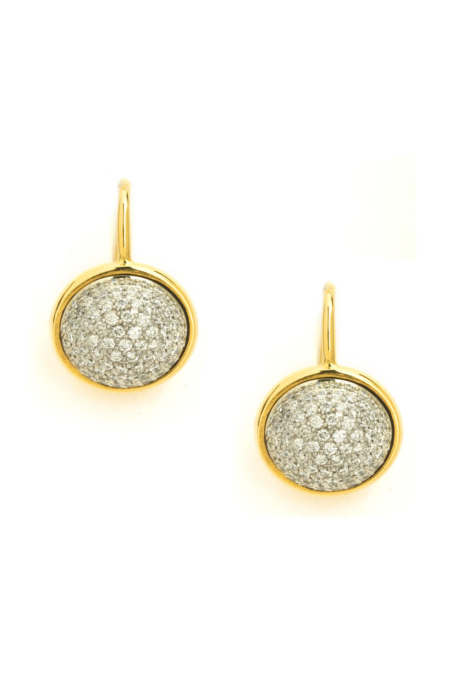 Baubles Yellow Gold Pavé-Set Diamond Earrings