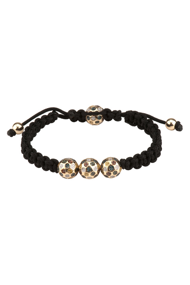 Macrame Bracelet With Multicolored Diamonds