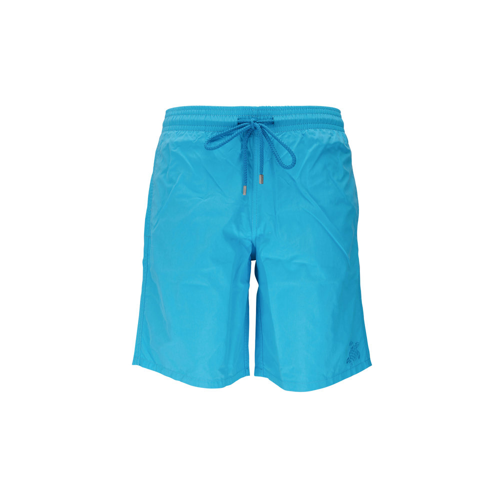 Vilebrequin - Horizon Teal Water Reactive Swim Trunks | Mitchell Stores