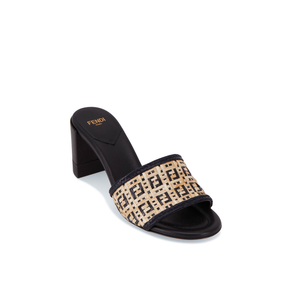 fendi ff interlace slides