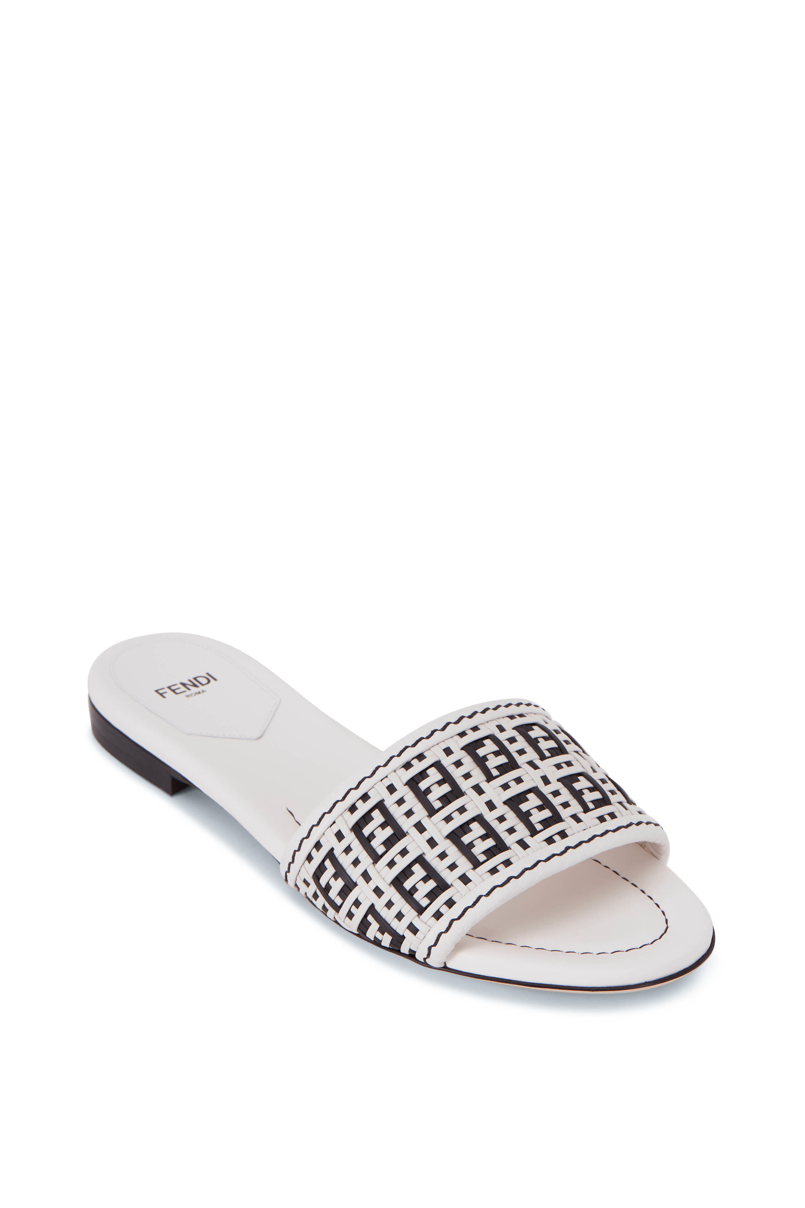 fendi open toe flat sandals