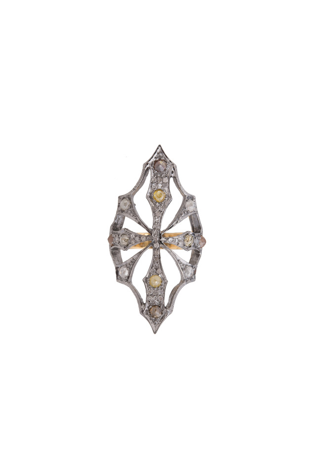 Vertical Openwork Diamond Ring