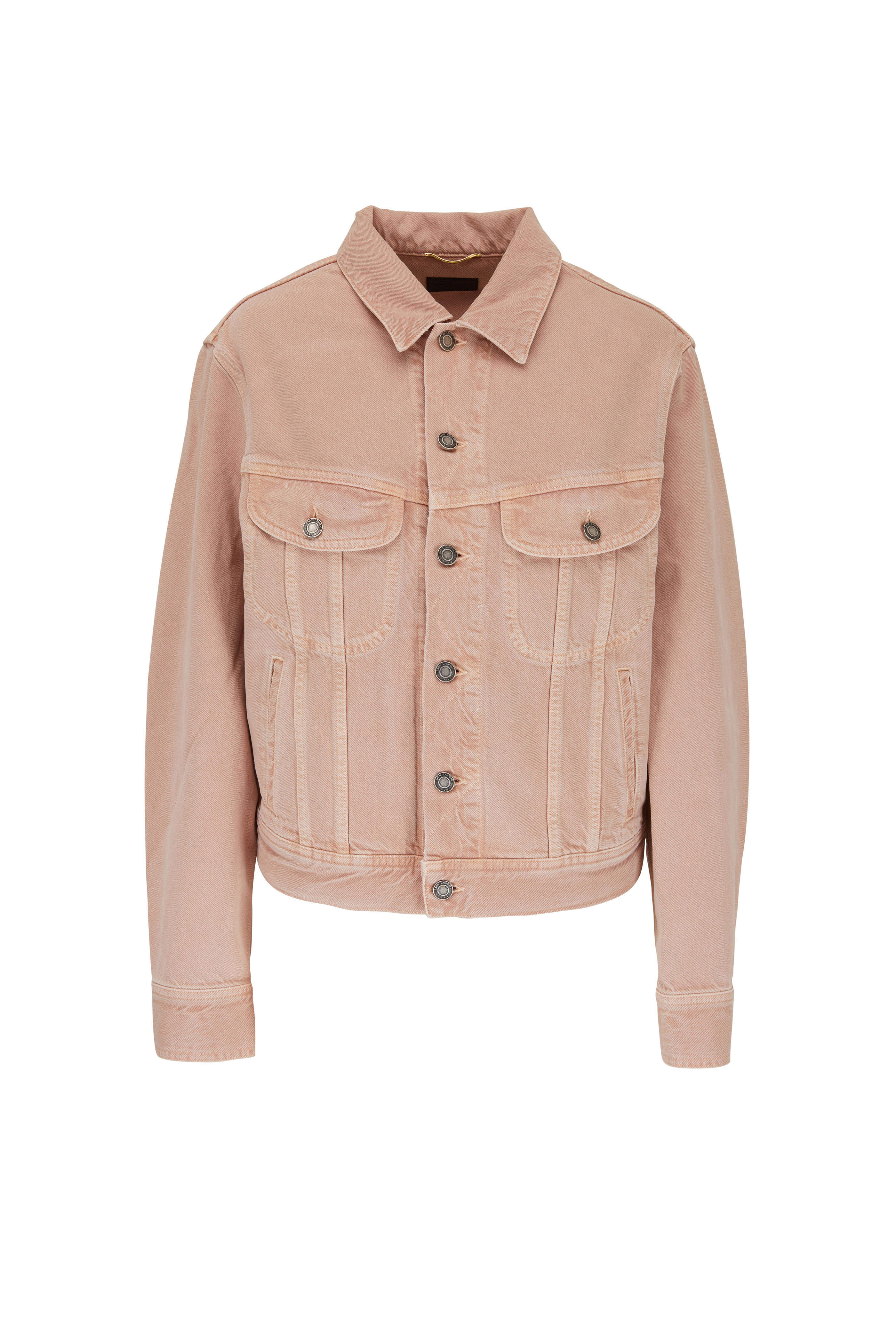 dusky pink denim jacket