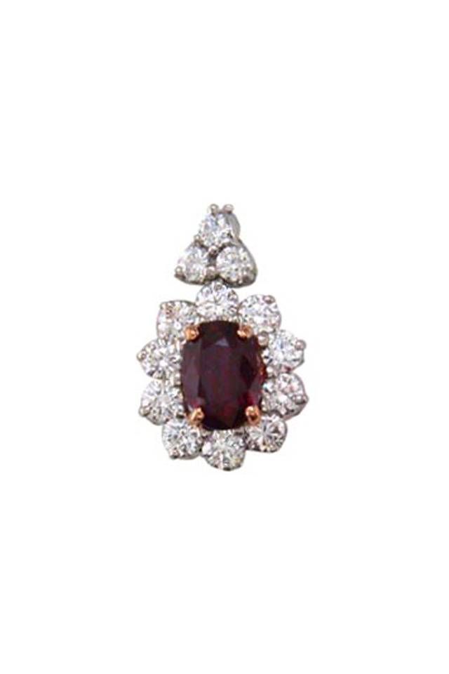 Ruby Diamond Pendant