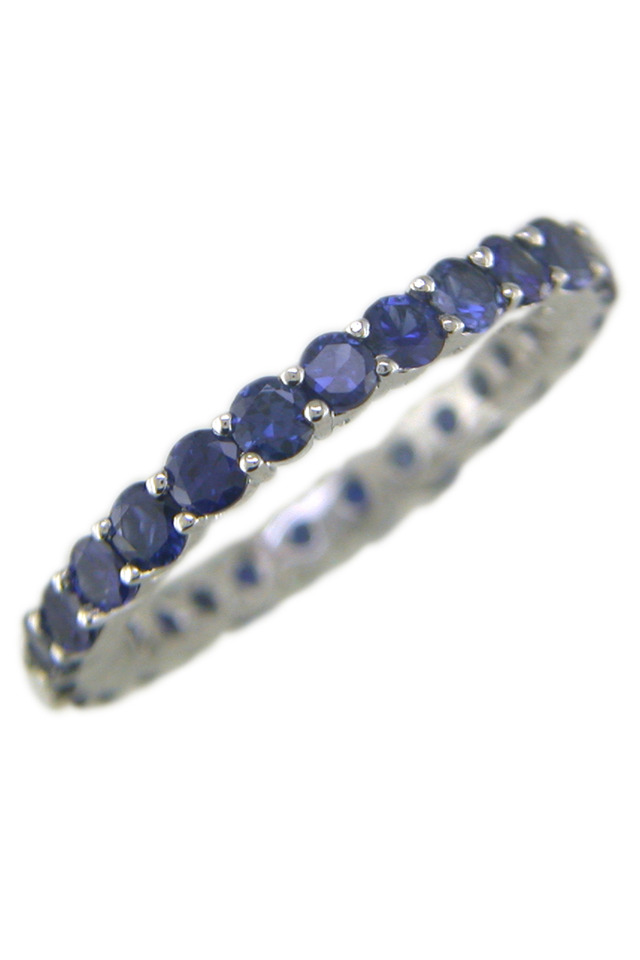Sapphire Platinum Band Ring