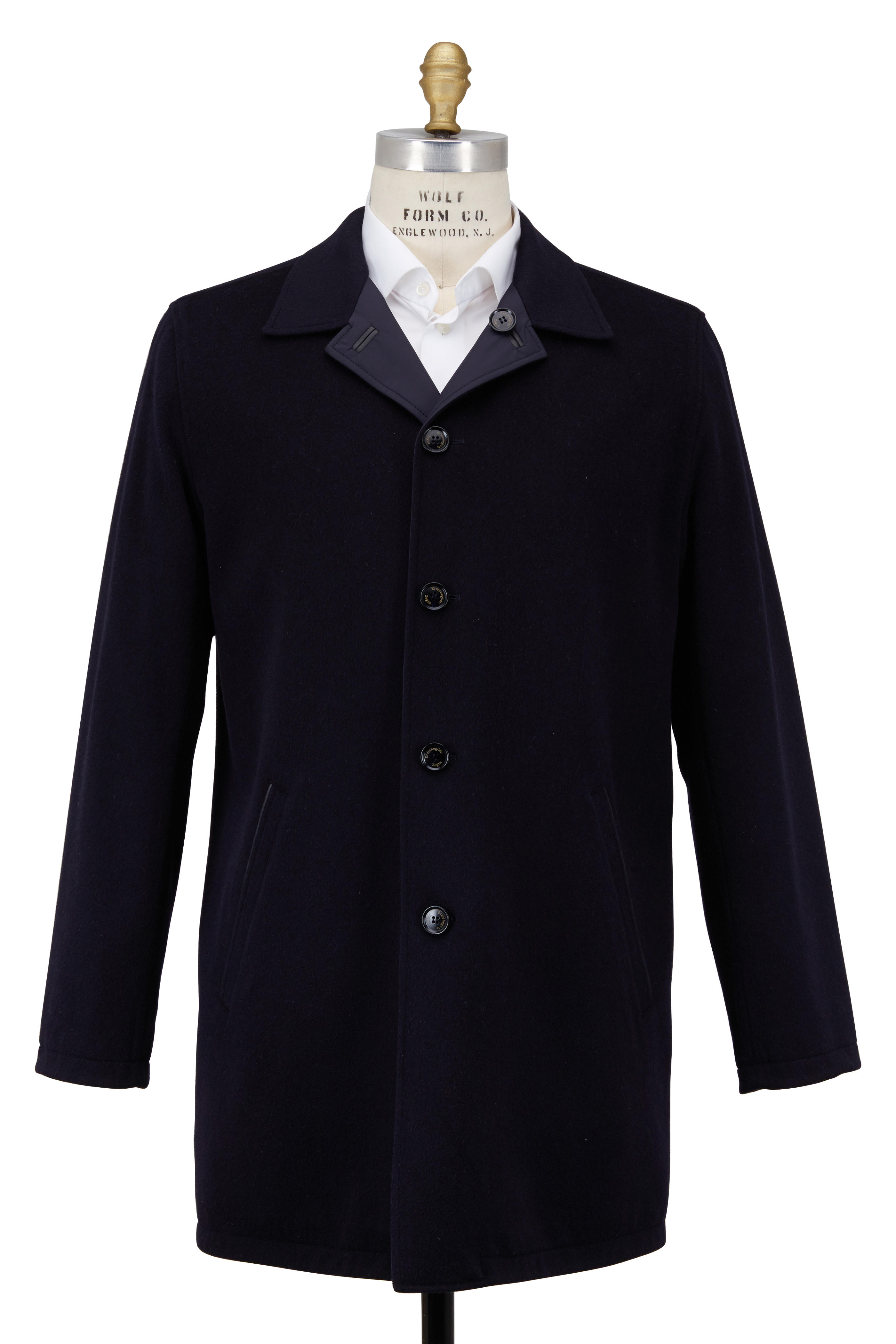navy blue top coat