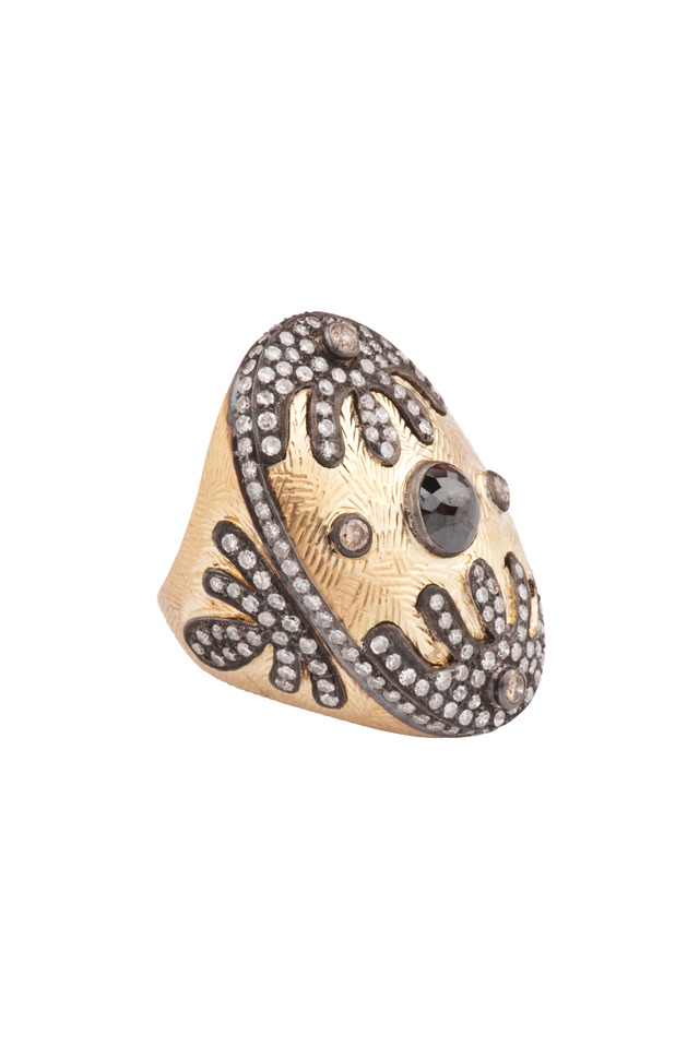 Gold Diamond Cocktail Ring