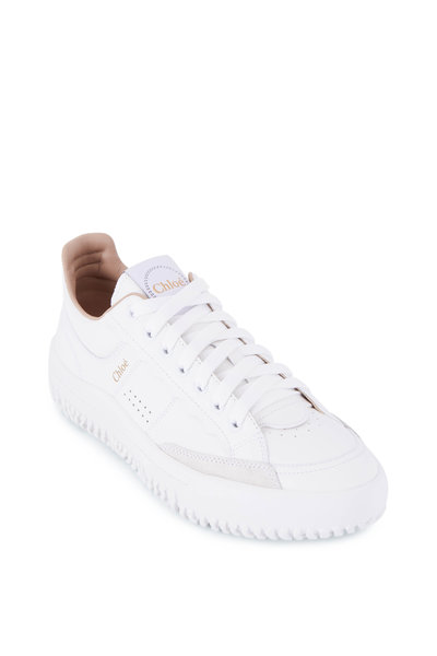 chloe franckie leather sneakers