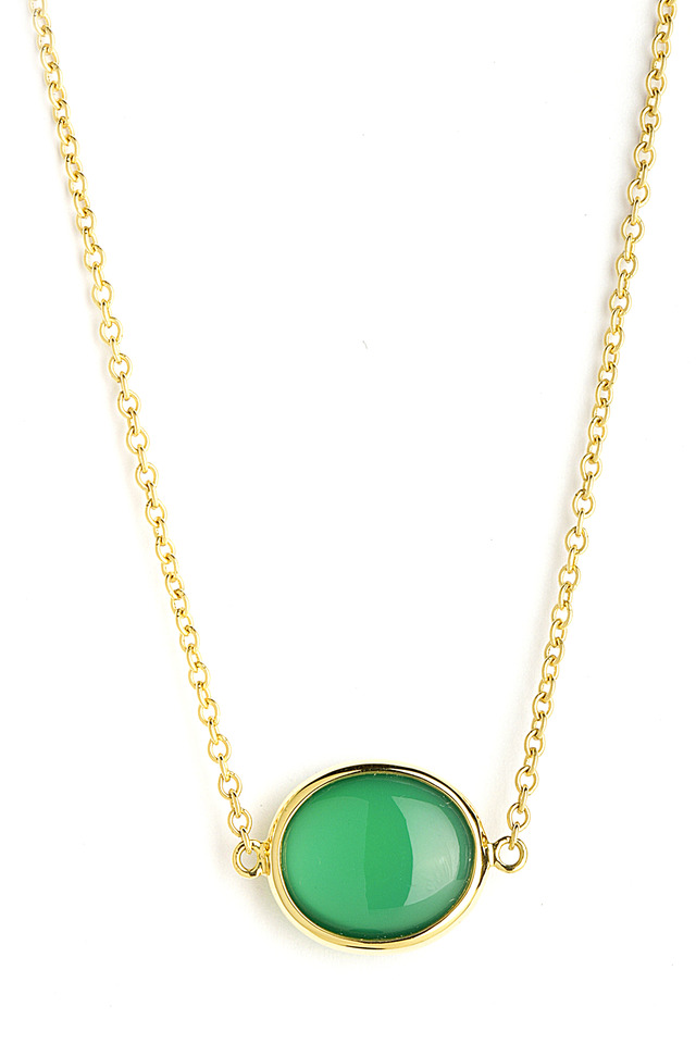 Chalcedony Cobblestone Pendant Necklace