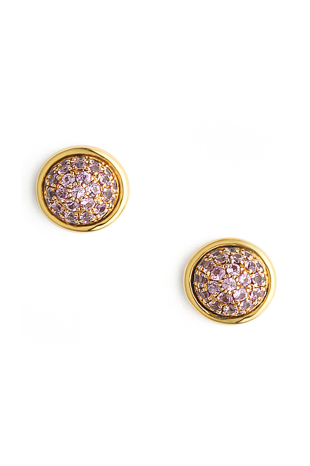 Small Pink Sapphire Stud Earrings