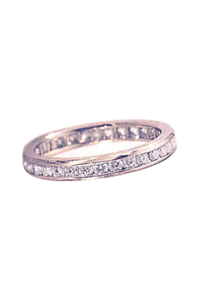 Platinum Channel Set Diamond Guard Ring