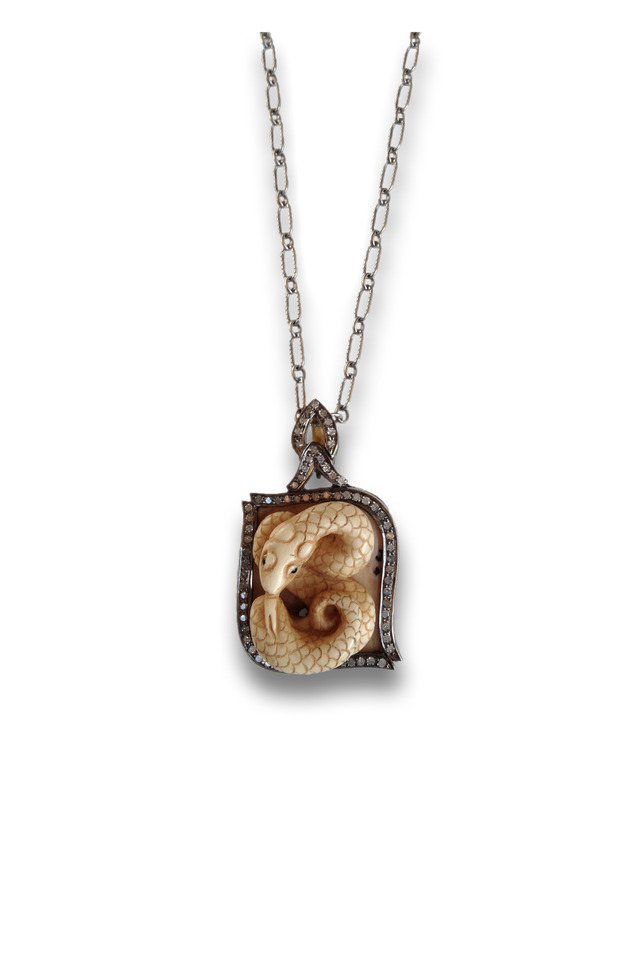 Gold And Silver Snake Necklace