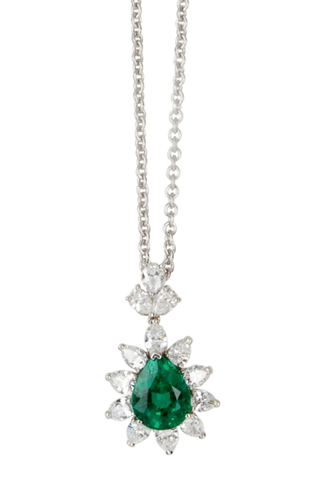 Emerald Diamond Pendant