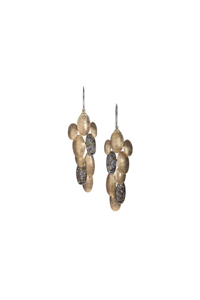 Rose Gold & Palladium Autumn Diamond Earrings
