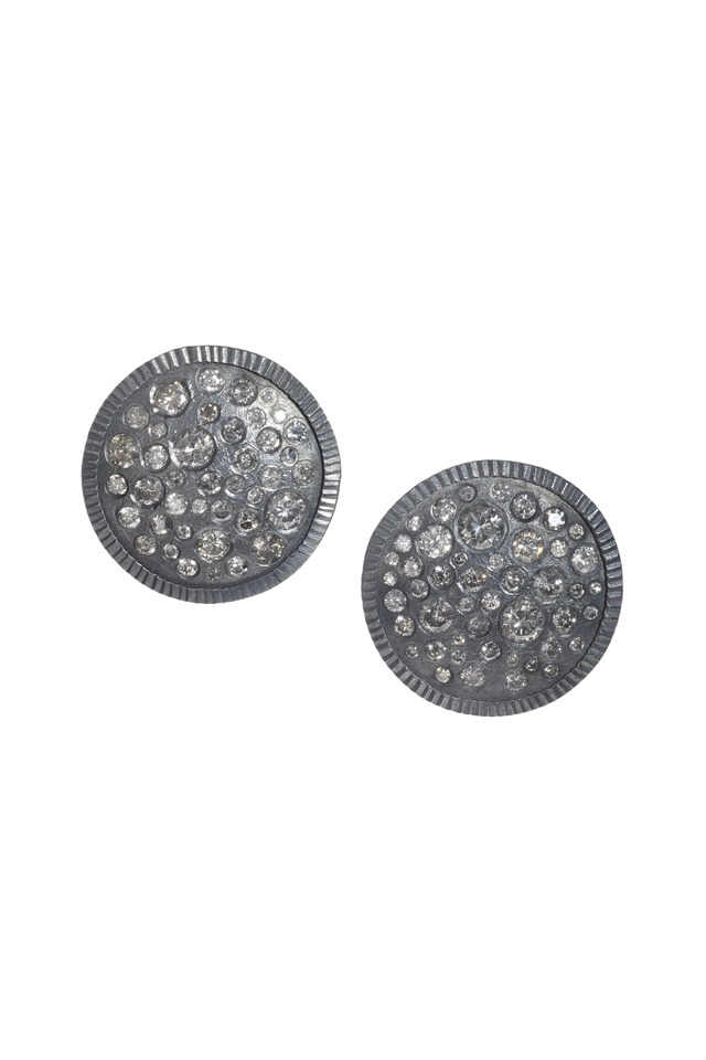 Sterling Silver Brilliant White Diamond Earrings