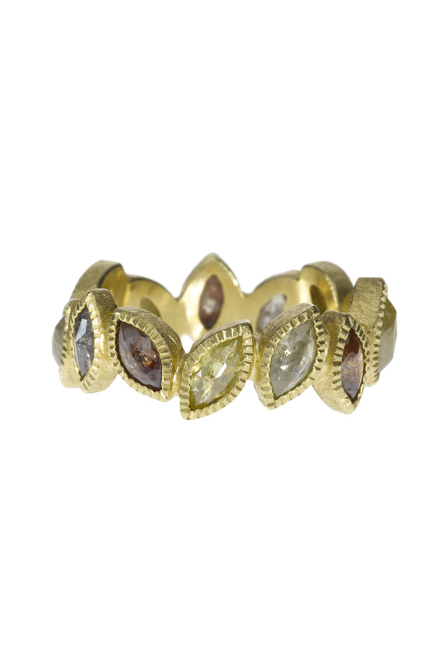 Gold Marquise-Cut Gemstone Ring