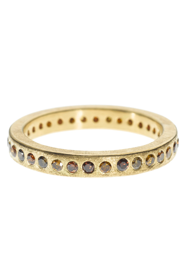 Brown Diamond Gold Band