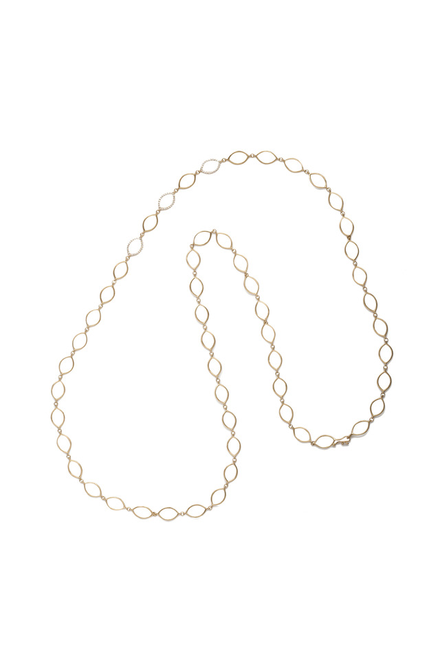 Yellow Gold Diamond Link Necklace