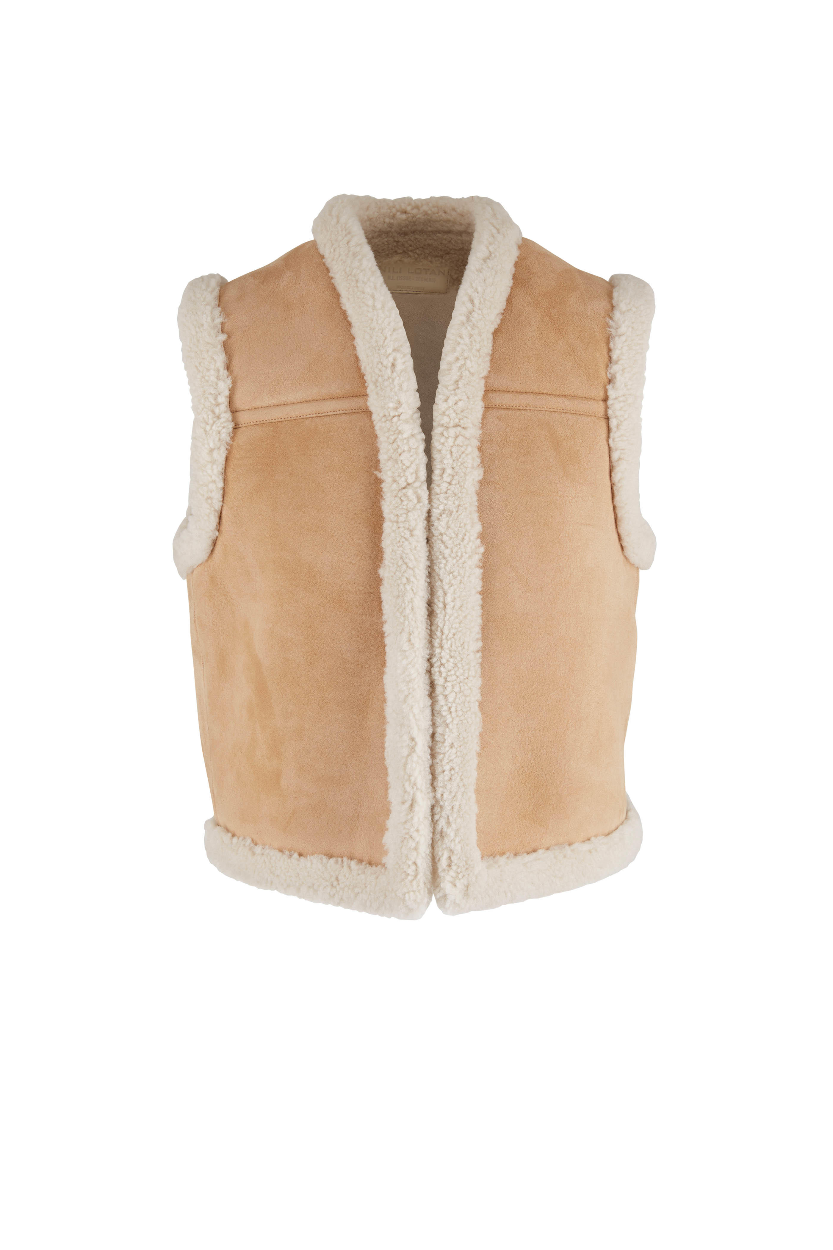 nili lotan shearling vest