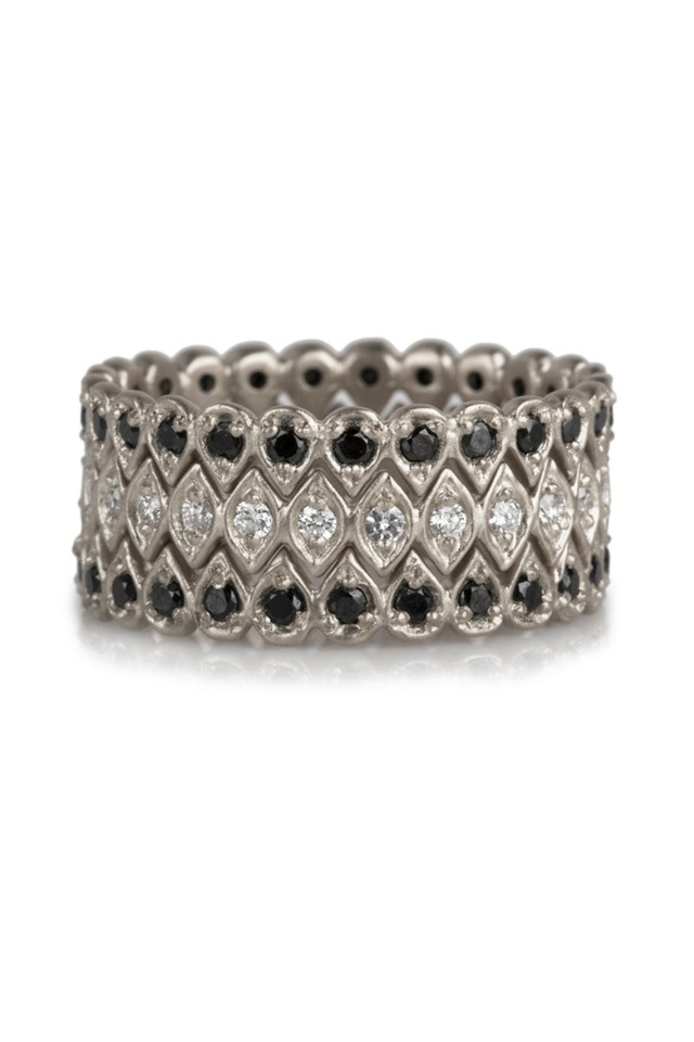 Black & White Diamond Trinity Ring