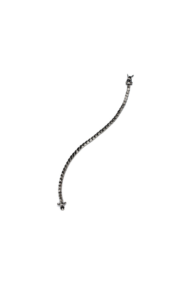 Silver Plated Pyramid Tennis Bracelet