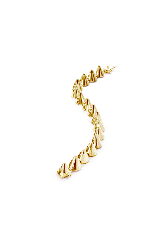 Yellow Gold Plated Cone Bracelet