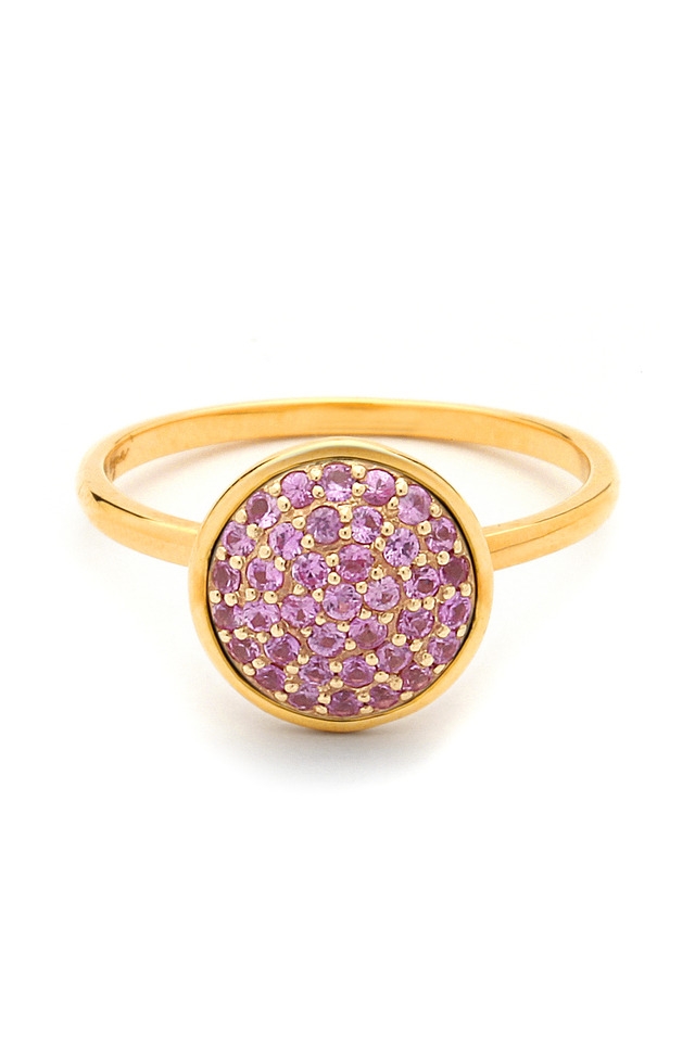 Chakra Pink Sapphire Gold Ring