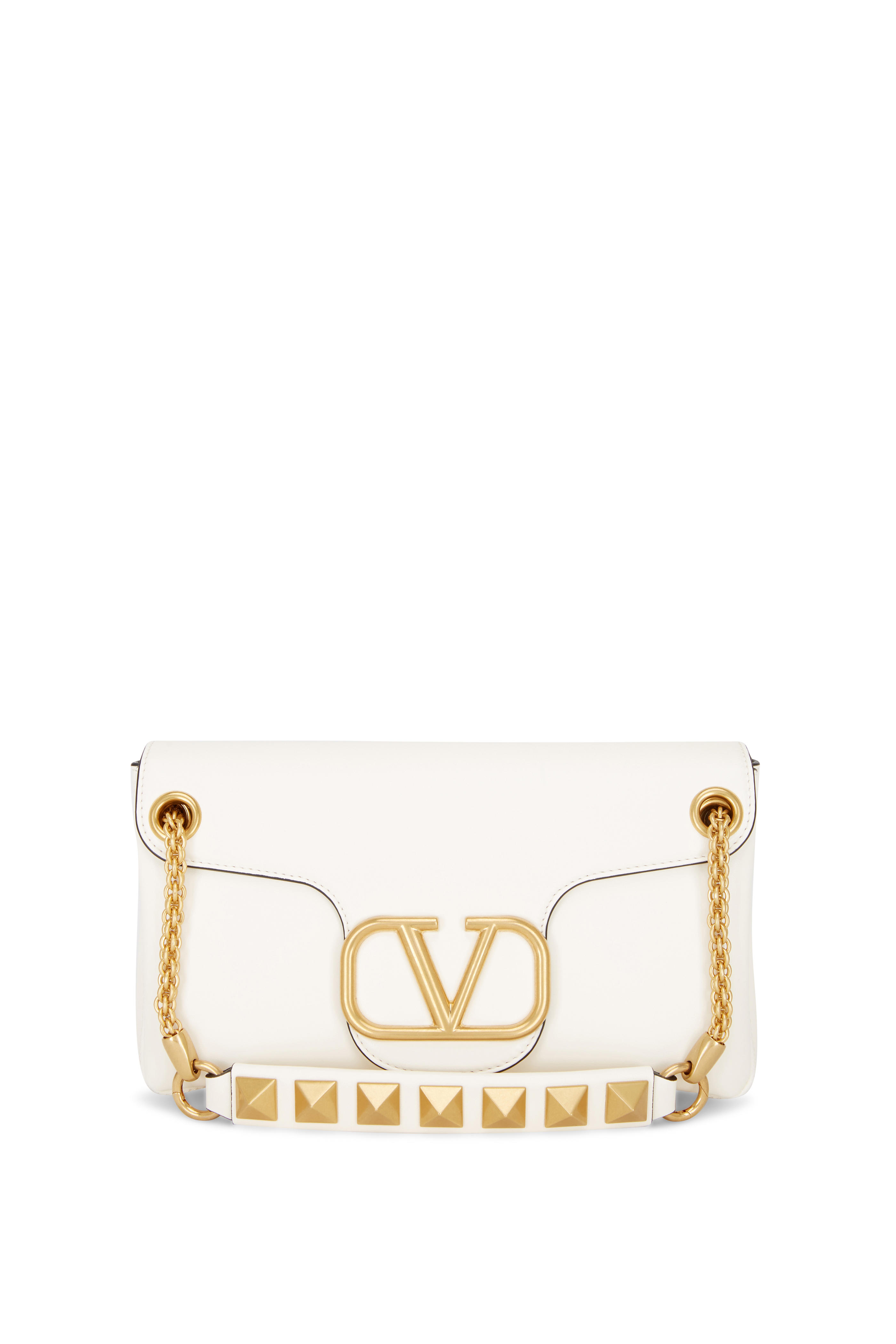 valentino garavani vlogo flap leather shoulder bag