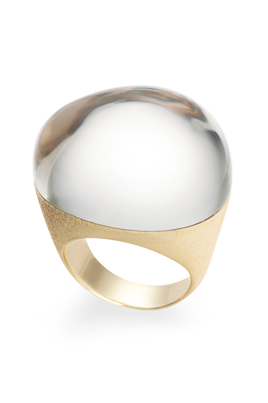 Rock Crystal Quartz Ring
