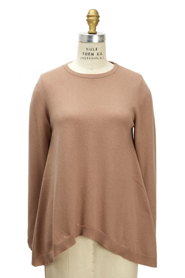 Biscotti Long Sleeve Cashmere Trapeze Pullover