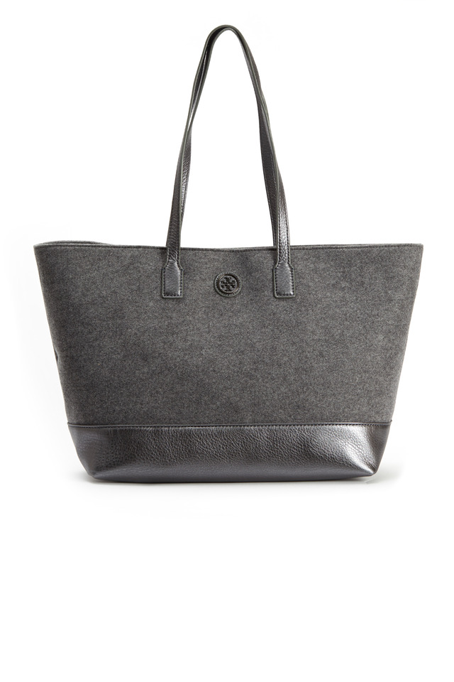 Emmy Grey Flannel Mettalic Bottom Tote