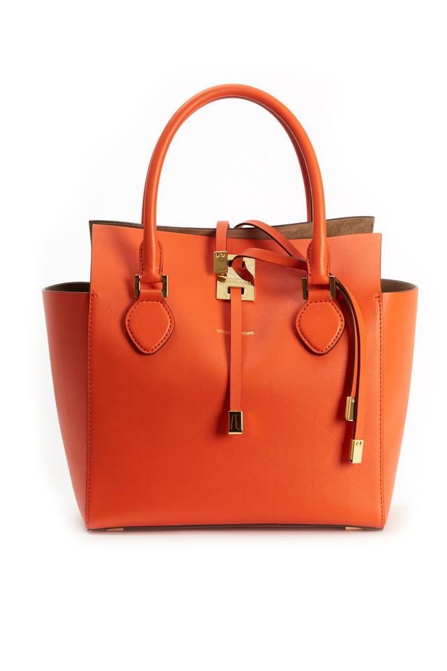 Miranda Orange Leather Small Tote