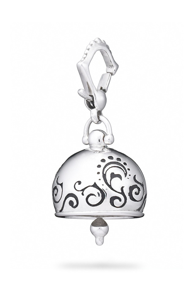 Meditation Bell Sterling Silver Tattoo Pendant