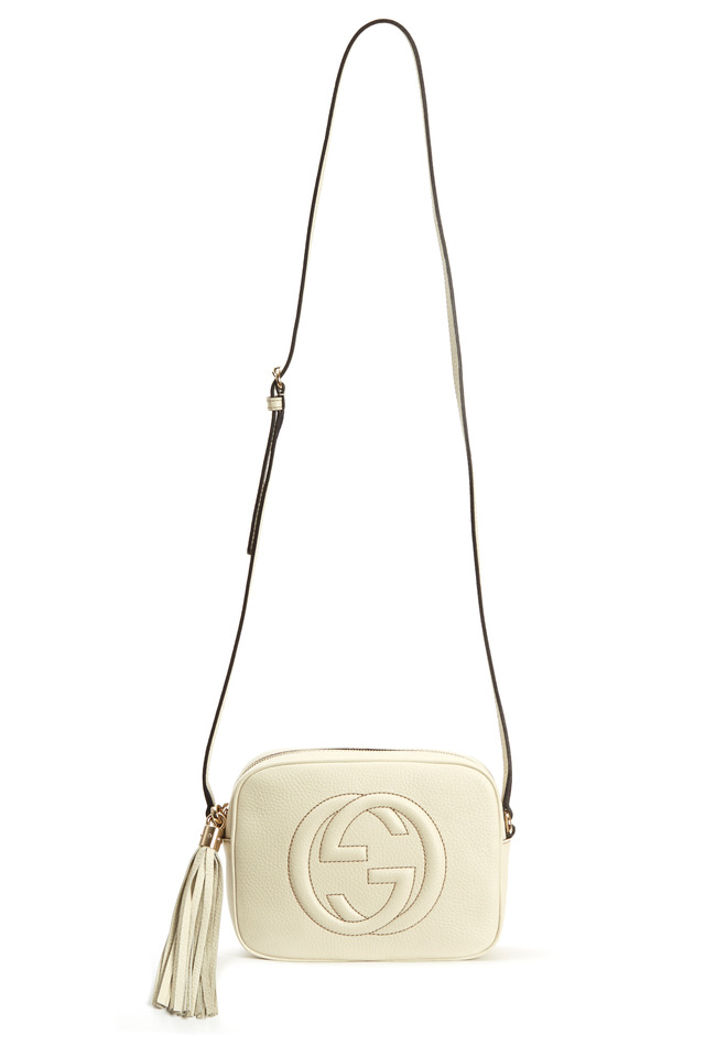 Soho White Leather Crossbody Handbag