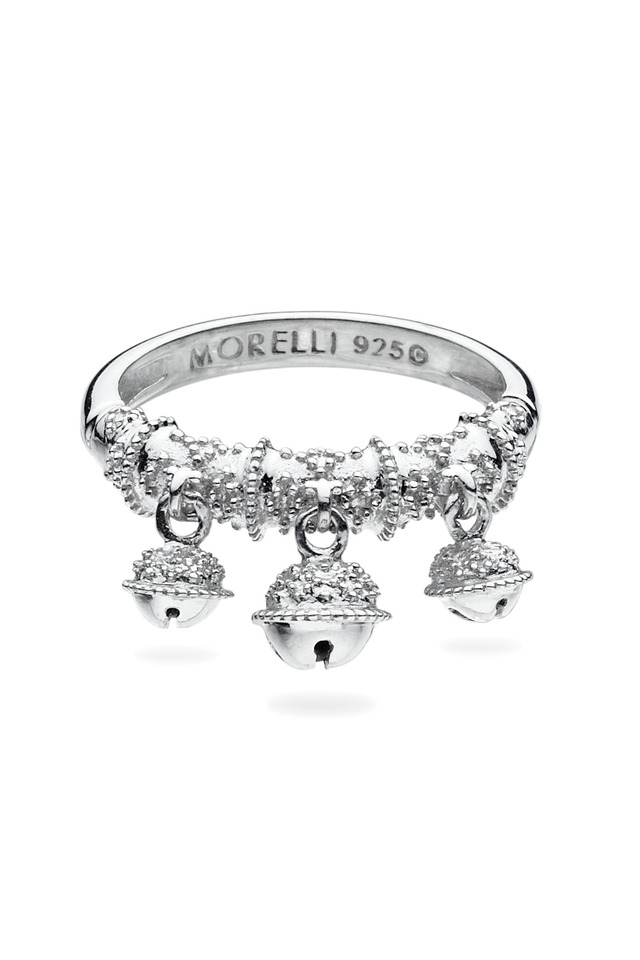 Sterling Silver Three Bell Cluster Ring