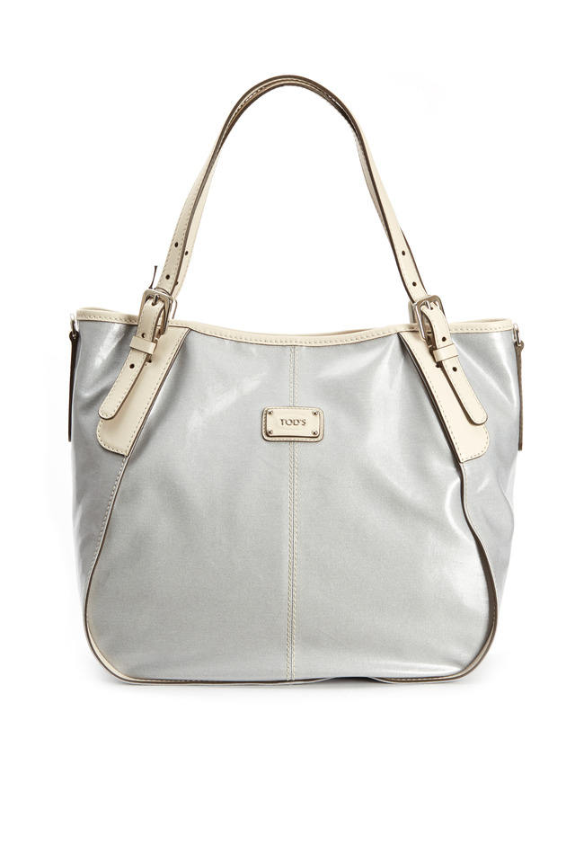 G-Line Ice Coated Canvas Leather Trim Handbag