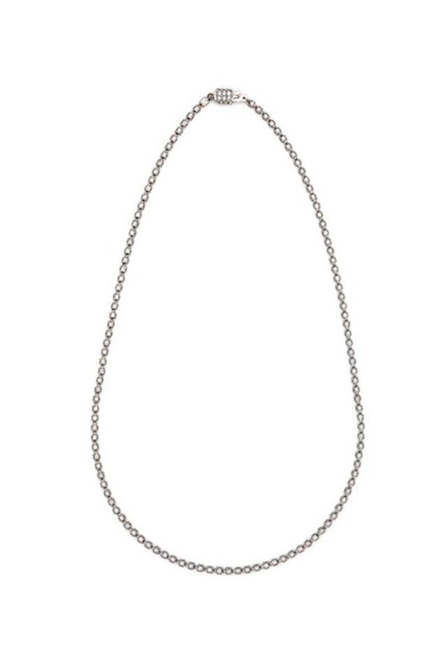 White Gold Four Sided Diamond Necklace