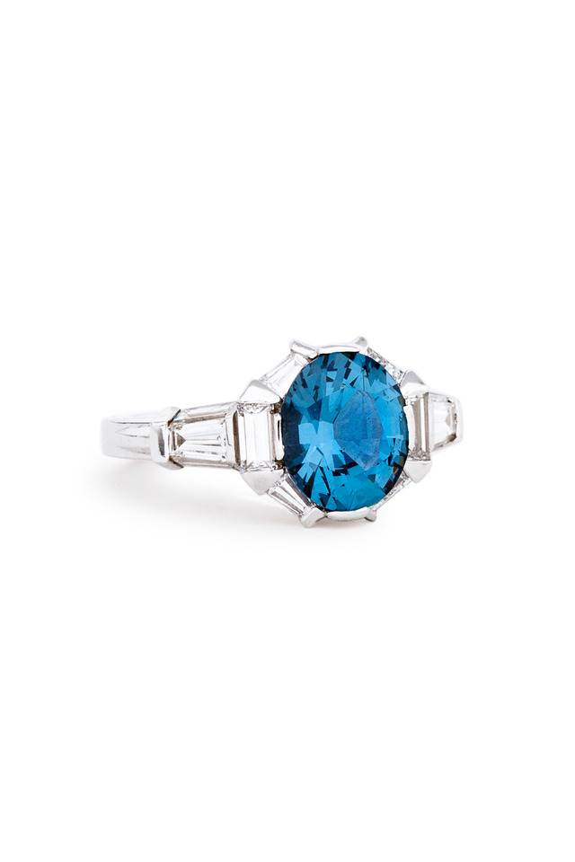 Blue Spinel Ring
