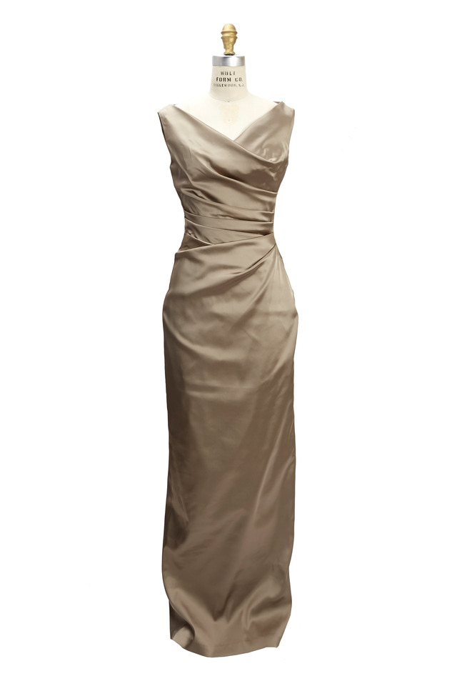 Gold Satin Dress
