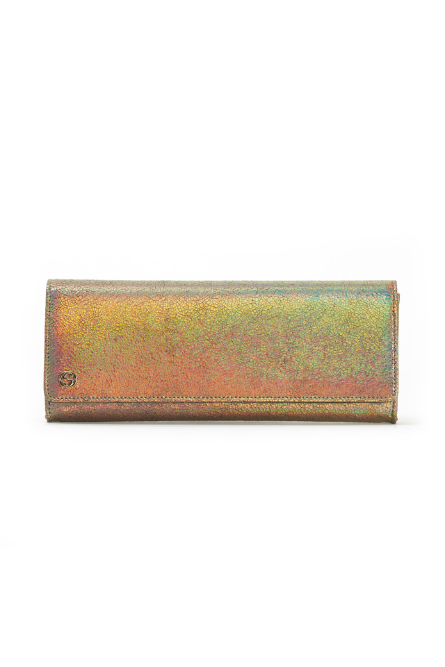 Silver Laser Metallic Clutch