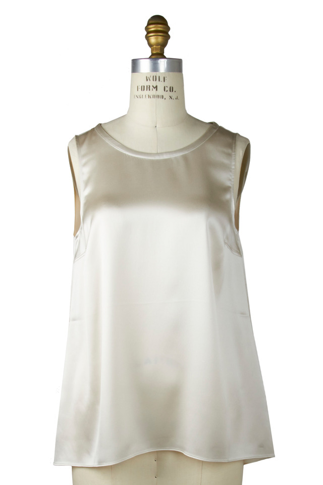 Vanilla Silk Sleeveless Reversible Tank