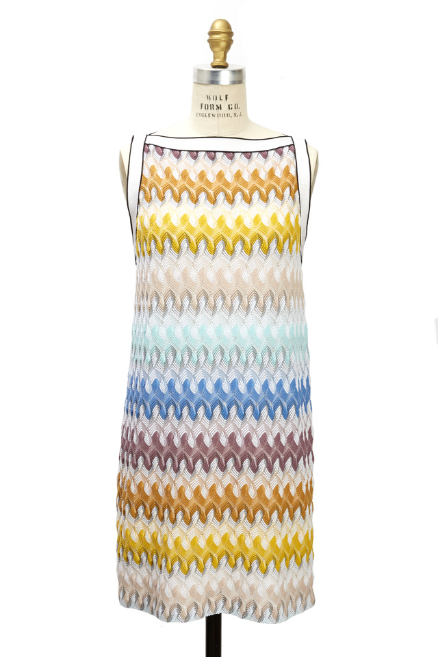 Multicolored Sleeveless A-Line Shift Dress