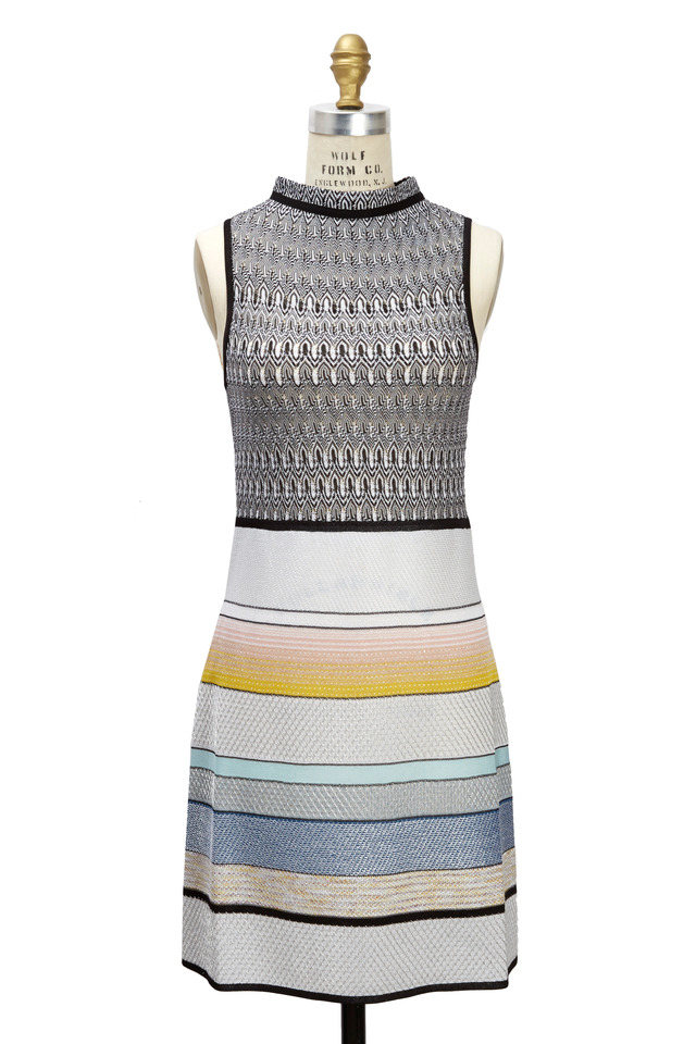 Keyhole Back Light Multicolored Sleeveless Dress