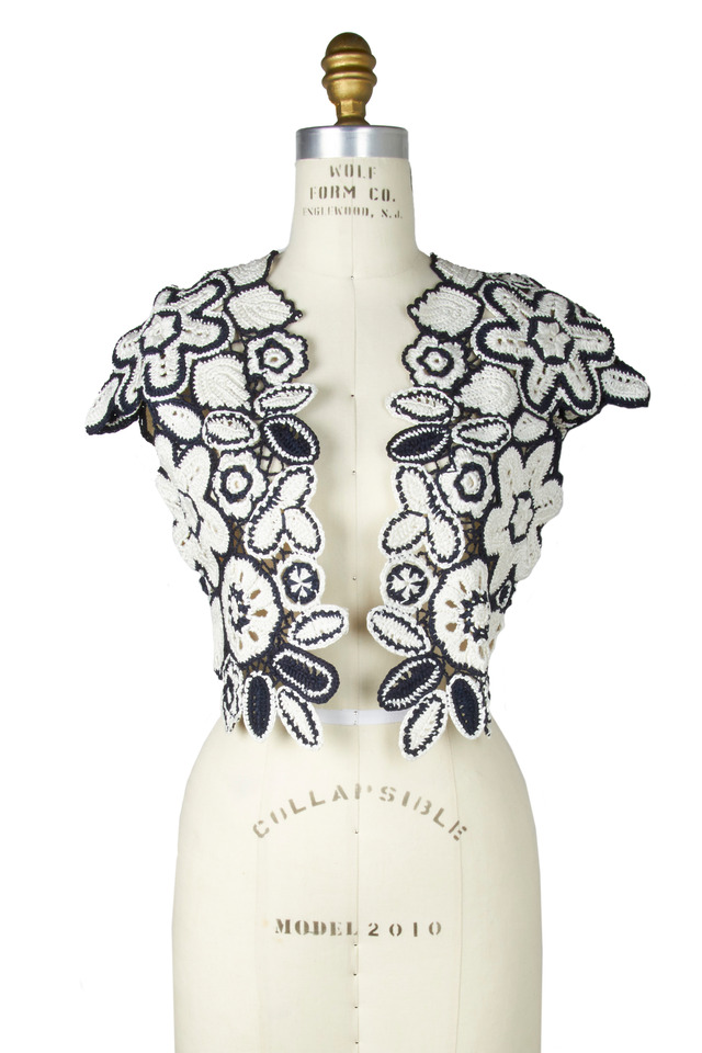 Navy & White Shrug