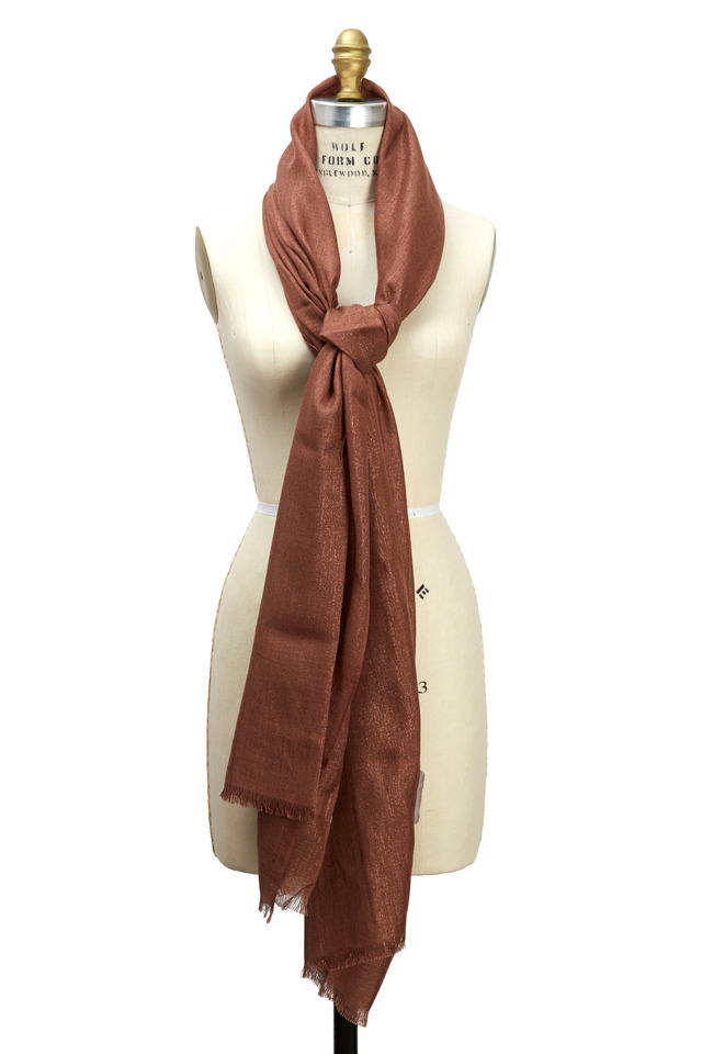 Rouge Cashmere Lurex Scarf