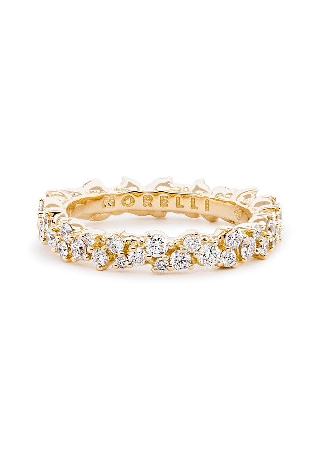 18K Yellow Gold Confetti Diamond Ring