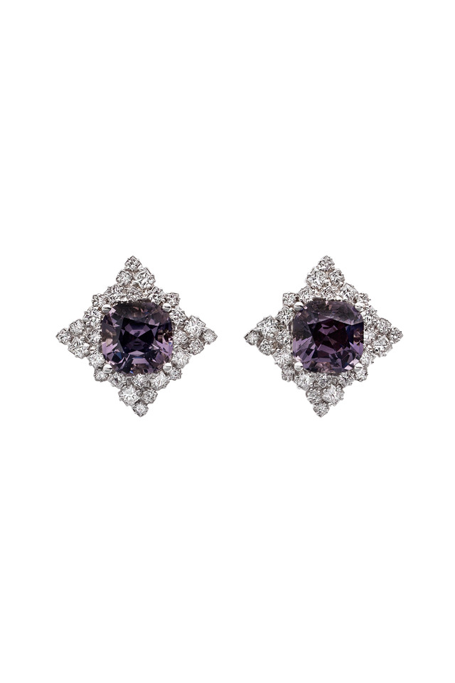 White Gold Confetti Clip Earrings