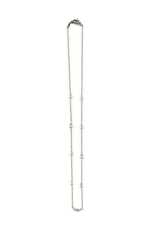 Platinum Blue Sapphire Diamond Chain Necklace
