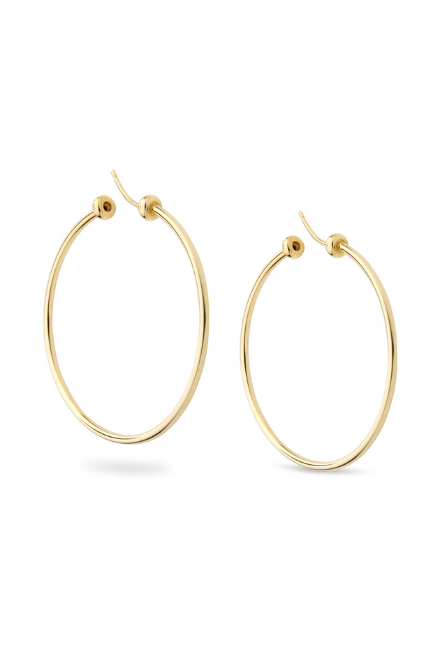 Rigid Gold Hoop Earrings